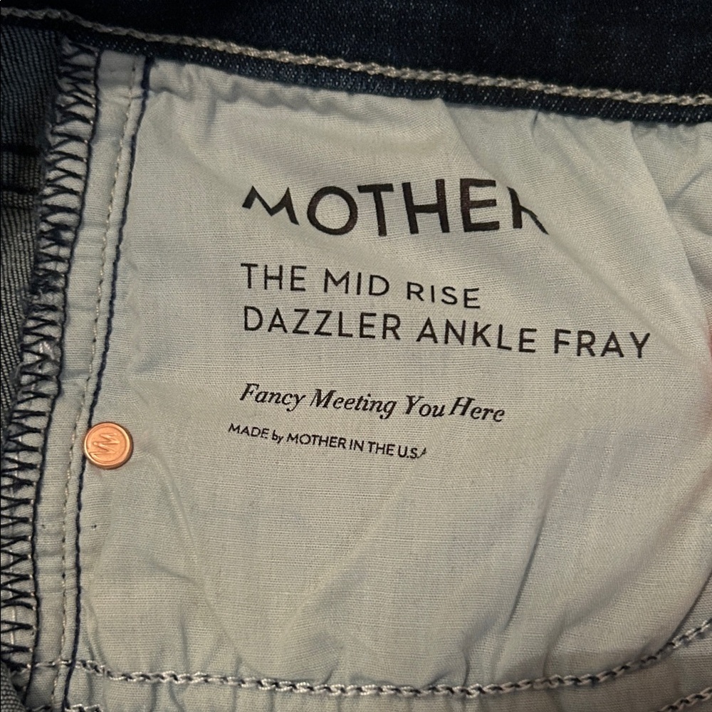 MOTHER THE MID RISE DAZZLER ANKLE FRAY Fancy Meeting You Here Size 30 - Picture 6 of 8